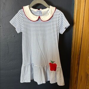 Little English Blue and White Striped Dress